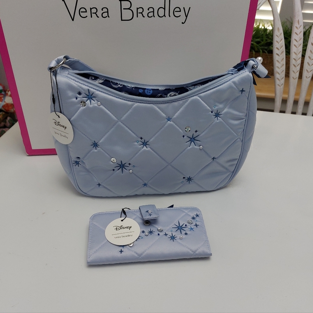 Disney Cinderella Frannie Crescent Bag & Finley Wallet NWT